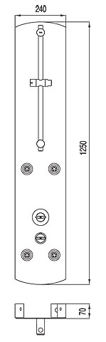 Columna de ducha termostática LEX‑B Tres - Ref.193123