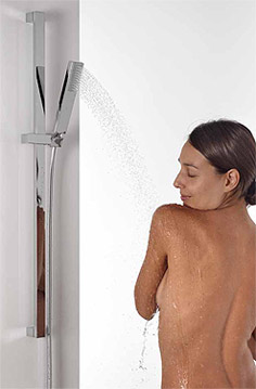 Conjunto de barra de ducha con toma de agua a pared-06193105